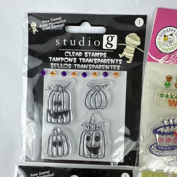 (8) Lot of Clear Stamps scrapbooking cards journal holidays NEW 27 stamps total - Picture 7 of 14